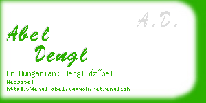 abel dengl business card